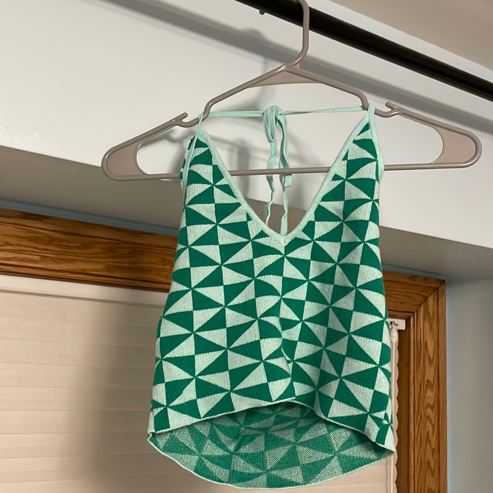 Pacsun geometrical pattern halter tank, size small